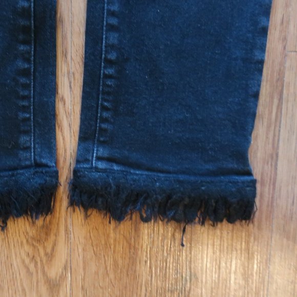 CHRISTINA MAKOWSKY DENIM FRINGED HEM JEANS - Picture 8 of 13